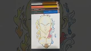 Drawing Aang 🪨 Avatar The Last Airbender #shorts#avatar#aang