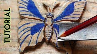 Butterfly carving tutorial|UP wood art