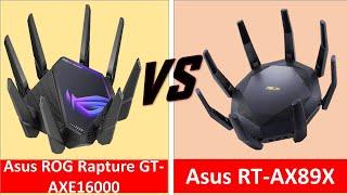 Asus ROG Rapture GT-AXE16000 vs Asus RT-AX89X WiFi 6 Router Comparison