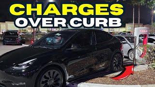 Tesla Model Y Overcomes ICE-ing at Supercharger with Creative Charging Solution