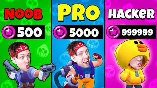 NOOB vs HACKER i BRAWL STARS (låser upp ny karaktär)