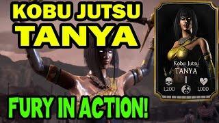 Kobu Jutsu TANYA in MKX Mobile 1.8. Special attacks, moves and stats. New equipment.