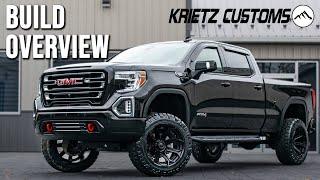 BUILD OVERVIEW: Lifted 2019 GMC Sierra 1500 AT4 | 4 Inch Rough Country Lift | 22x12 Fuel Siege Wheel