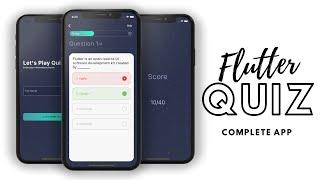 Quiz App - Flutter Complete App - Speed Code