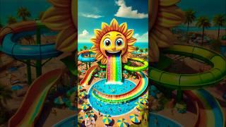 ️ Evolution of Cat : Sunflower Water Slide  Maiw Milky  #cat #cute #love #shorts