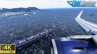 Extreme Graphics at Gibraltar Airport - Microsoft Flight Simulator 2020 4K