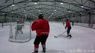 Eishockey-Spiel SV Gold-Blau "Augsburger-Luchse 2" vs "Eis-Stern -Könnigsbrunn" 19. 02. 2022, Teil_2