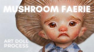 Mushroom faerie | OOAK art doll making process