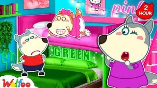 Pink vs Green Bunk Bed Challenge | Wolfoo Fun Playtime | Wolfoo Family