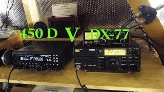 Yaesu FT-450D (first on air test) V Alinco DX-77e