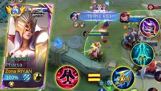 TRIPLE KILL !! PHARSA BEST 1 HIT DELETE BUILD 2025 || PHARSA BEST BUILD - MLBB