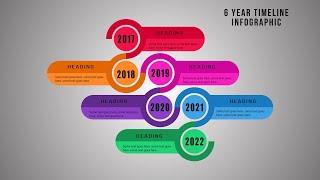 1.Adobe Illustrator Tutorial - 6 Year TimeLine Infographic design