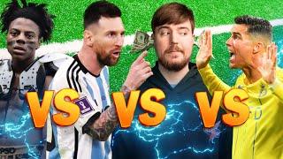 Comparison: Cristiano Ronaldo vs Lionel Messi vs MrBeast vs IshowSpeed