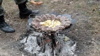 Кебаб из говядины  на садже.