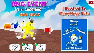 OMG! I Hatched So Many Huge Pets In RNG EVENT - Race Clicker Roblox #82