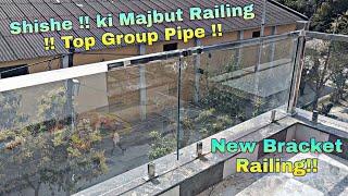 Glass Railing For balcony || how to make steel glass balcony railing|| #glass_railing #A1steel