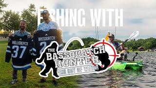 Connor Hellebuyck fishing with THE BASSQUATCH HUNTER!