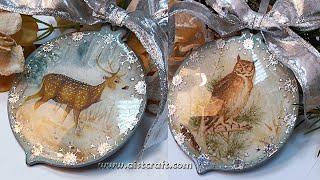 Handmade Christmas Ornaments  Decoupage Tutorial