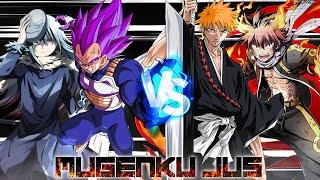 Rimuru Tempest & Vegeta Ultra Ego vs Ichigo All Forms MG9 & Natsu Dragon Force ANIME MUGEN JUS