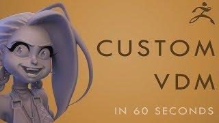 How to Create CUSTOM VDM Brushes in Zbrush - 60 Second Tutorial