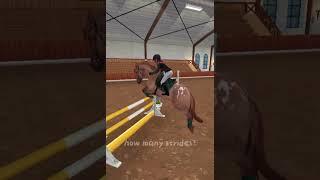 how many strides between the double?  #blowup #horse #sso #starstable #showjumping #strides #cute