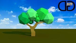 Создание Low Poly дерева в Cinema 4D | Туториал