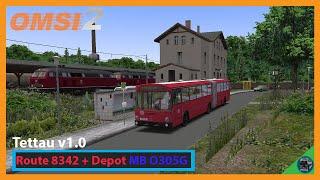 Omsi 2 | Tettau v1.0 - Line 8342 & Depot Run | MB O305G Bahnbus