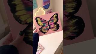 If you think you can’t paint butterflies TRY THIS #artidea #acrylicpainting