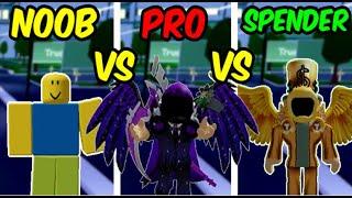 NOOB vs PRO vs ROBUX SPENDER IN SOCERER FIGHTING SIMULATOR