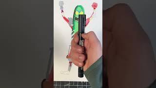 Drawing Pickle Rick With Posca Markers! Satisfying art!