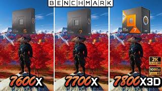 Ryzen 5 7600x vs 7 7700x vs 7 7800x3D / Test / FHD - QHD / 1080p - 1440p / RTX 4090 / in 8 Games