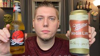 Miller Genuine Draft VS Miller High Life Blind Taste Test: BEER BATTLE!