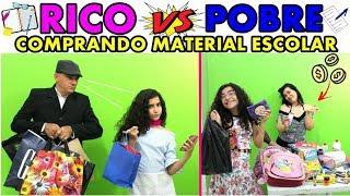 RICO VS POBRE COMPRANDO MATERIAL ESCOLAR 2019 - Larissa Flor