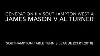 James Mason v Al Turner (Southampton Table Tennis League 2017/18)