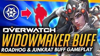 Overwatch | WIDOWMAKER BUFF + ROADHOG & JUNKRAT BUFF GAMEPLAY