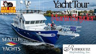 FOR SALE - $895k  Bray Design Rodriguez 76' 23.16m Steel Trawler - Yacht Tour with Martin Snyder