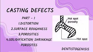 Casting Defects | porosities | Casting procedures | #2ndyearbds #dentalmaterials