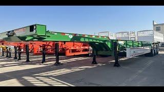 CIMC Tri Axle 12m Gooseneck Skeletal Trailer for Sale in Mauritius | Skeletal Container Trailer