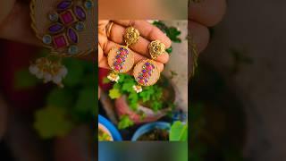 Transform Your Favorite Fabrics into Stylish Earrings#creativeearing #handmadeearrings#shortsyoutube
