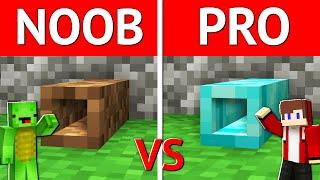 Mikey vs JJ - Noob vs Pro: SECRET TINY TUNNEL Build Battle - Minecraft (Maizen)