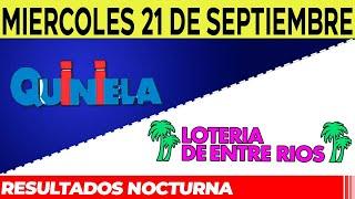 Resultados Quinielas Nocturnas de Córdoba y Entre Ríos, Miércoles 21 de Septiembre