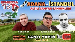 19.10.2024 Pazar İstanbul ve Adana At Yarışları Altılı Ganyan Tahminleri "SAHADAN SON DAKİKA"