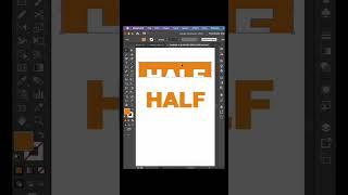 Half Filled Text with pathfinder #graphicdesign #graphics