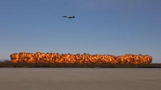 B-1 Lancer bomb run and aileron roll, Edwards AFB Airshow 2022