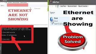Ethernet not Showing up in Network Connections for Laptop/Computer.
