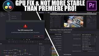 DaVinci Resolve GPU Memory full fix! Plus, Fusion funky image resize timeline change fix!