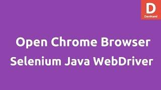 Open Chrome Browser using Selenium 2 Java WebDriver