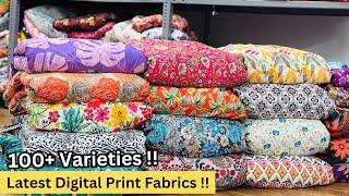 New Digital Print Fabrics Wholesale Market | Fabrics Wholesale Market Surat | Chinon , Satin Fabrics