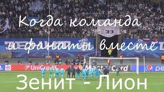 Когда команда и фанаты вместе ... #ЗенитЛион