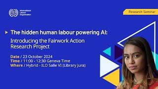 Research Seminar | The hidden human labour powering AI: Intro to Fairwork Action Research Project